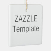 Custom Keramik SQUARE Weihnachtsbaum Ornament (Rechts)