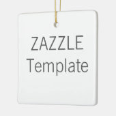 Custom Keramik SQUARE Weihnachtsbaum Ornament (Links)