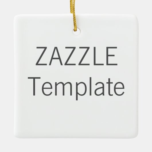 Custom Keramik SQUARE Weihnachtsbaum Ornament (Vorderseite)