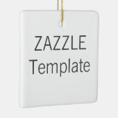 Custom Keramik SQUARE Weihnachtsbaum Ornament (Rechts)