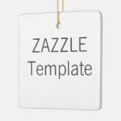 Custom Keramik SQUARE Weihnachtsbaum Ornament (Links)