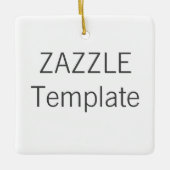 Custom Keramik SQUARE Weihnachtsbaum Ornament (Vorderseite)