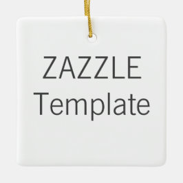 Custom Keramik SQUARE Weihnachtsbaum Ornament