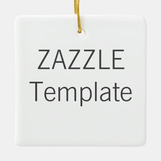 Custom Keramik SQUARE Weihnachtsbaum Ornament (Vorderseite)