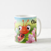 Custom Keramik Tasse Ladybug freundliche Snap Drag (VorderseiteRechts)