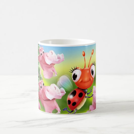 Custom Keramik Tasse Ladybug freundliche Snap Drag (Mittel)