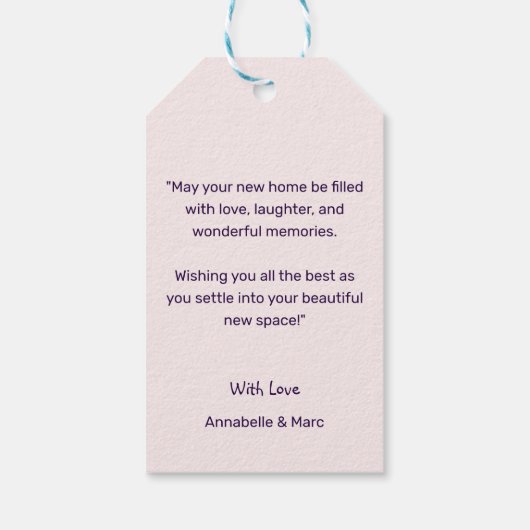 Custom Key Foto Herzlichen Glückwunsch auf Ihrer n Geschenkanhänger (Rückseite)