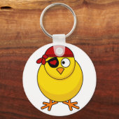 Custom Key Ketten mit Pirate Baby Chick Schlüsselanhänger (Vorderseite)