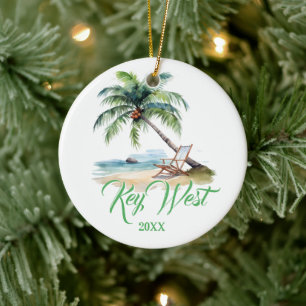 Custom Key West Beach Keramik Ornament
