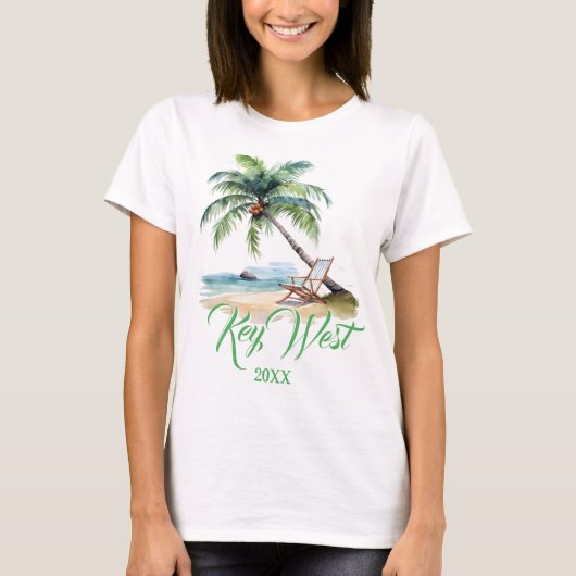 Custom Key West Beach T-Shirt (Vorderseite)