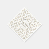 Custom Khaki Herzmuster Serviette (Ecke)