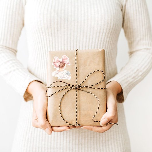 Custom Kid Birthday Sticker Gastgeschenk Girl