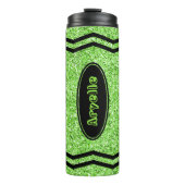 Custom Kids Apple Green Glitzer Crayon Tumbler Thermosbecher (Vorderseite)