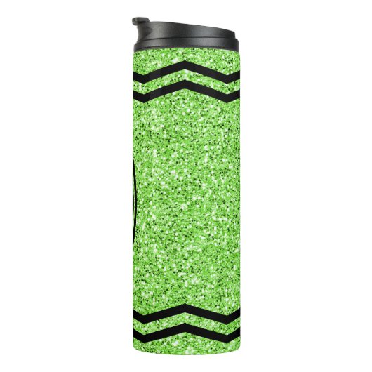 Custom Kids Apple Green Glitzer Crayon Tumbler Thermosbecher (Nach rechts gedreht)