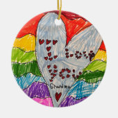 Custom Kids' Art and Photo Keepsake Gift Keramik Ornament (Vorne)