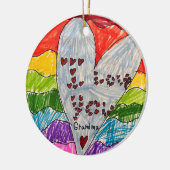 Custom Kids' Art and Photo Keepsake Gift Keramik Ornament (Links)