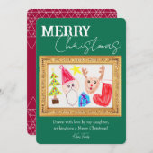 Custom Kids Art Christmas Card Einladung (Vorne/Hinten)