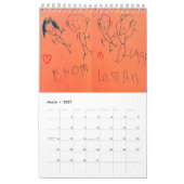 Custom Kids' Art Keepake Weihnachtsgeschenk Kalender (Mär 2027)