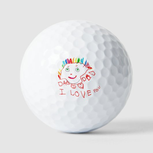 Custom Kids' Art Keepsake Golfball (Vorderseite)