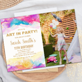 Custom Kids Art Party laden Einladung