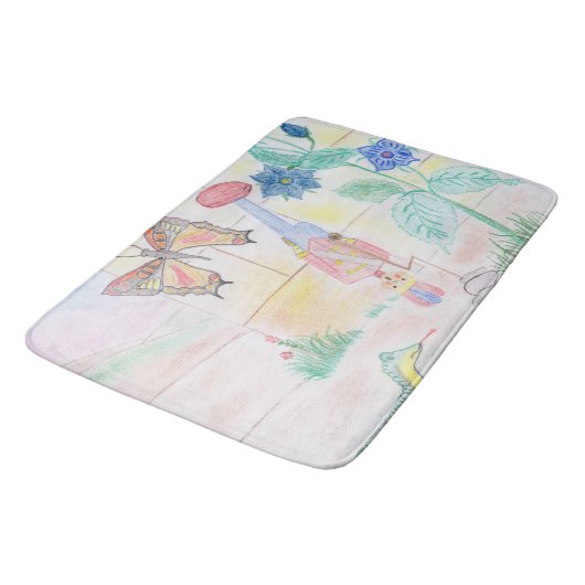 Custom Kids Artwork, Nutcracker Spielzeug, Schmett Badematte (Schrägansicht)