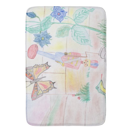 Custom Kids Artwork, Nutcracker Spielzeug, Schmett Badematte (Vorderseite Vertikal)