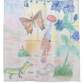 Custom Kids Artwork, Nutcracker Spielzeug, Schmett Duschvorhang (Vorderseite)