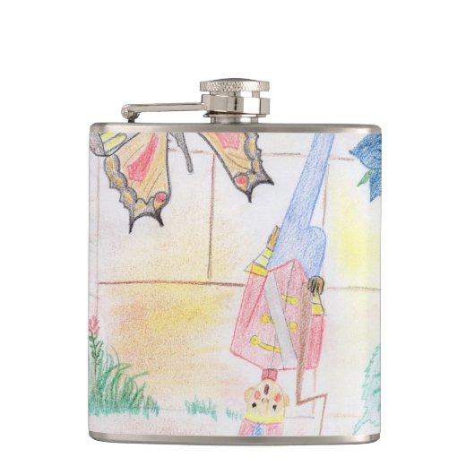 Custom Kids Artwork, Nutcracker Spielzeug, Schmett Flachmann (Vorderseite)