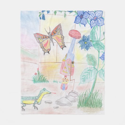 Custom Kids Artwork, Nutcracker Spielzeug, Schmett Fleecedecke (Vorderseite)