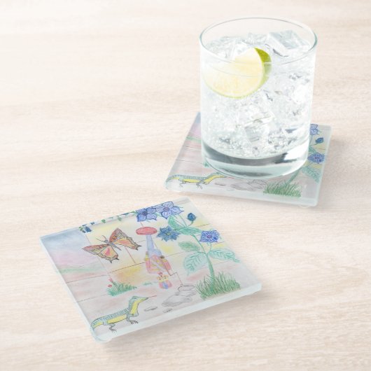 Custom Kids Artwork, Nutcracker Spielzeug, Schmett Glasuntersetzer (Schrägansicht)