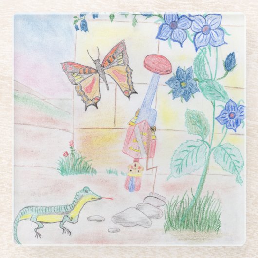 Custom Kids Artwork, Nutcracker Spielzeug, Schmett Glasuntersetzer (Vorderseite)