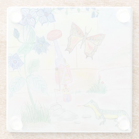 Custom Kids Artwork, Nutcracker Spielzeug, Schmett Glasuntersetzer (Rückseite)