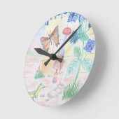 Custom Kids Artwork, Nutcracker Spielzeug, Schmett Runde Wanduhr (Winkel)