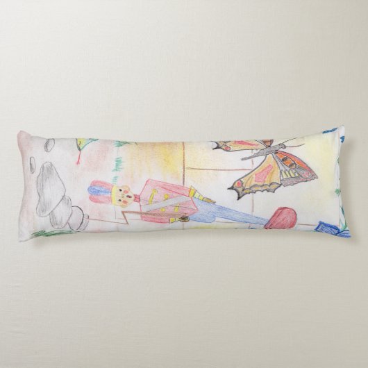 Custom Kids Artwork, Nutcracker Spielzeug, Schmett Seitenschläferkissen (Rückseite)