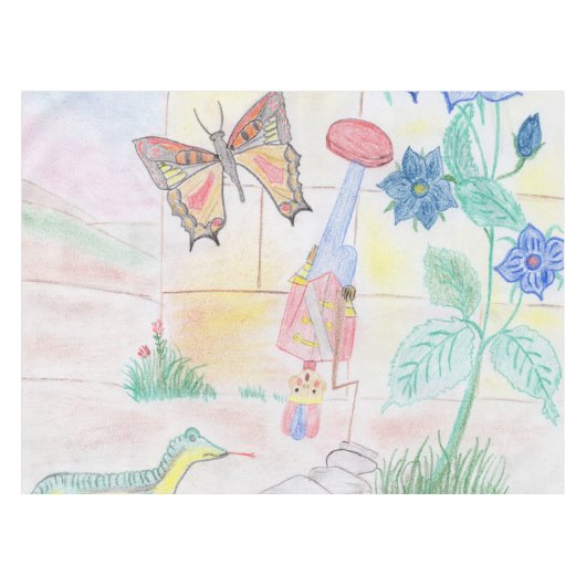Custom Kids Artwork, Nutcracker Spielzeug, Schmett Tischdecke (Vorderseite (Horizontal))