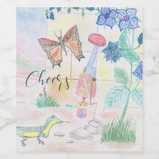Custom Kids Artwork, Nutcracker Spielzeug, Schmett Weinetikett (Einzelnes Label)