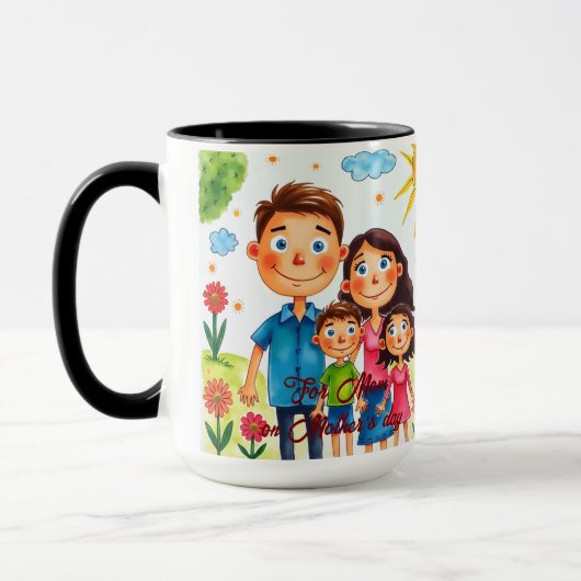 Custom Kids Artwork Personalized Keepsake Gift Tasse (Links)