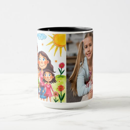 Custom Kids Artwork  Personalized Keepsake Gift Tasse (Zentrum)