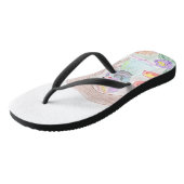 Custom Kids Artwork, zwei niedliche Maus, Blume... Badesandalen (Schrägansicht)