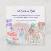 Custom Kids Artwork, zwei niedliche Maus, Blume... Begleitkarte (Vorderseite)