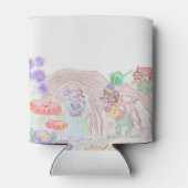 Custom Kids Artwork, zwei niedliche Maus, Blume... Dosenkühler (Rückseite)