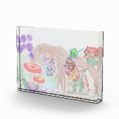 Custom Kids Artwork, zwei niedliche Maus, Blume... Fotoblock (Rechts)