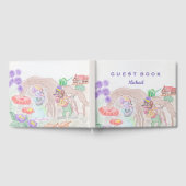 Custom Kids Artwork, zwei niedliche Maus, Blume... Gästebuch (Voll)