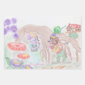 Custom Kids Artwork, zwei niedliche Maus, Blume... Geschenkpapier Set (Vorderseite 2)
