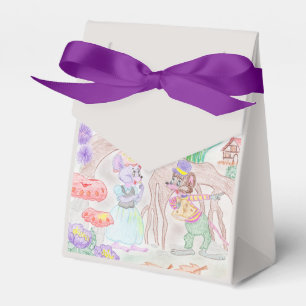 Custom Kids Artwork, zwei niedliche Maus, Blume... Geschenkschachtel