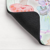 Custom Kids Artwork, zwei niedliche Maus, Blume... Mousepad (Ecke)