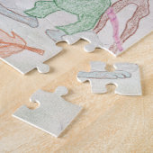 Custom Kids Artwork, zwei niedliche Maus, Blume... Puzzle (Seite)