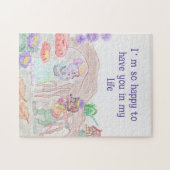 Custom Kids Artwork, zwei niedliche Maus, Blume... Puzzle (Horizontal)