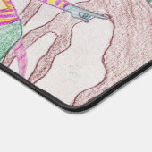 Custom Kids Artwork, zwei niedliche Maus, Blume... Schreibtischunterlage (Ecke)