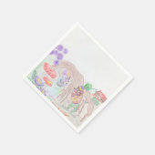 Custom Kids Artwork, zwei niedliche Maus, Blume... Serviette (Ecke)